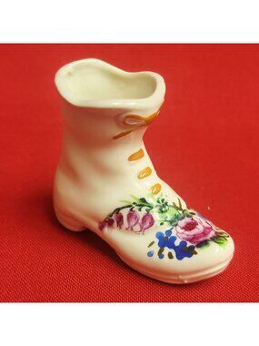 Vintage Miniature Porcelain Boot Figurine